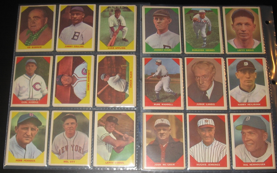 1960/61 Fleer Lot of (65) W/ Cobb & Gehrig