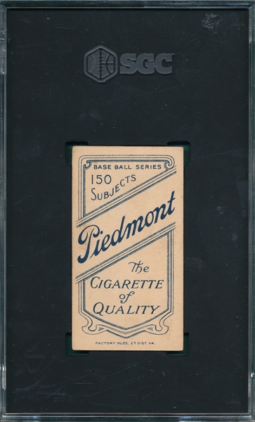 1909-1911 T206 Schlei, Catching, Piedmont Cigarettes SGC 4.5