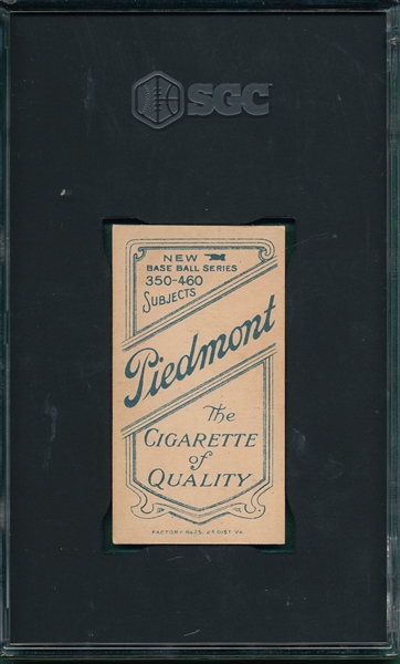 1909-1911 T206 Ty Cobb, Red Portrait, Piedmont Cigarettes SGC 3