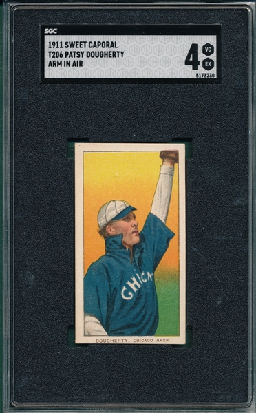 1909-1911 T206 Dougherty, Arm In Air, Sweet Caporal Cigarettes SGC 4 *Factory 25*