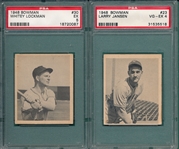 1948 Bowman #23 Jansen & #30 Lockman, Lot of (2) PSA