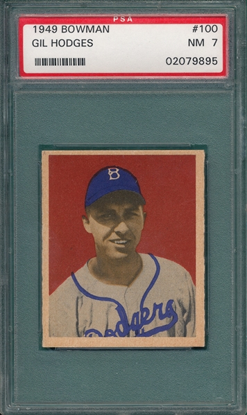 1949 Bowman #100 Gil Hodges PSA 7 *Rookie*