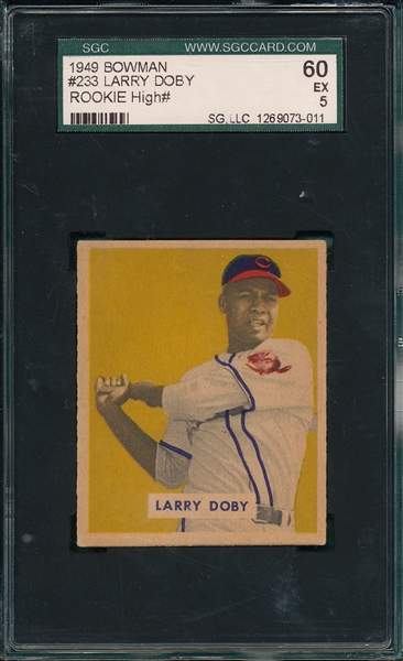 1949 Bowman #233 Larry Doby SGC 60 *Rookie* *Hi #*