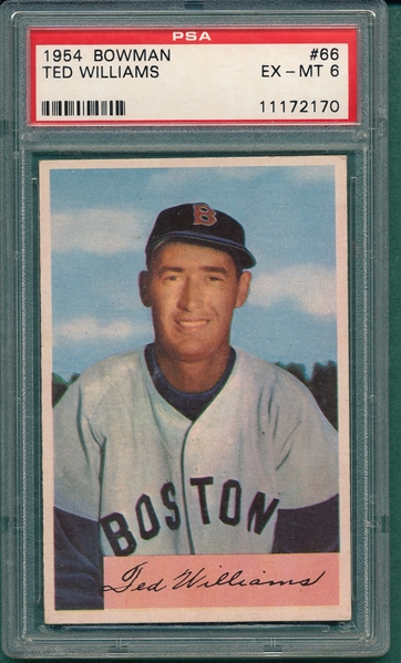 1954 Bowman #66 Ted Williams PSA 6 *SP*