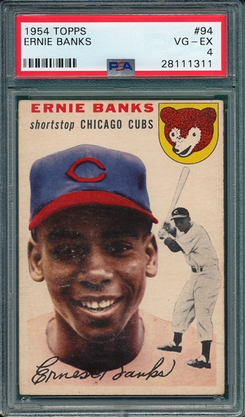 1954 Topps #94 Ernie Banks PSA 4 *Rookie*