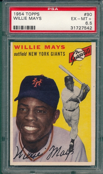 1954 Topps #90 Willie Mays PSA 6.5 
