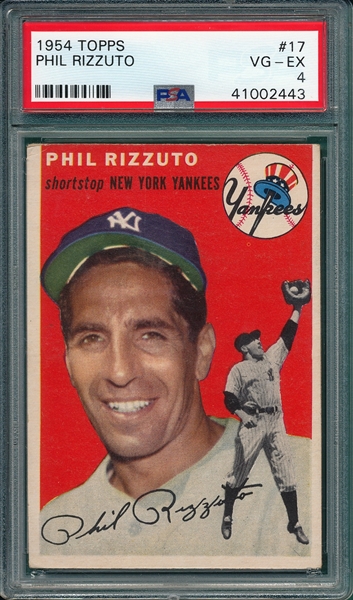 1954 Topps #17 Phil Rizzuto PSA 4