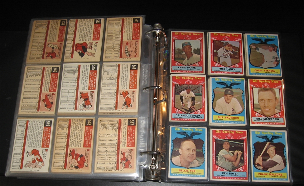 1959 Topps Baseball Complete Set (572) W/ #514 Gibson, Rookie, PSA 6