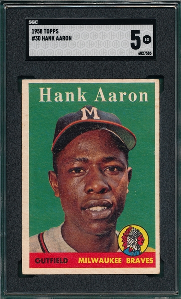 1958 Topps #30 Hank Aaron SGC 5
