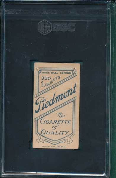 1909-1911 T206 Delehanty, Jim, Piedmont Cigarettes SGC 2