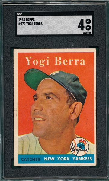 1958 Topps #370 Yogi Berra SGC 4