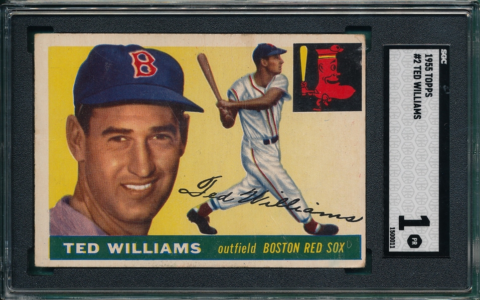 1955 Topps #2 Ted Williams SGC 1