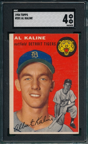 1954 Topps #201 Al Kaline SGC 4 *Rookie*