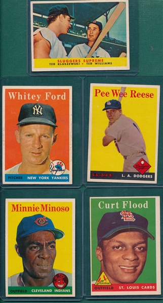 1958 Topps Lot of (23) W/ Ted Williams