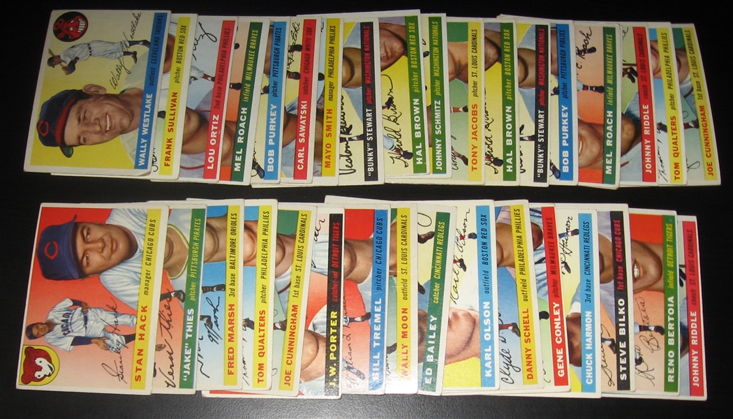 1955 Topps Lot of (58) W/ Newhouser & Hi #s
