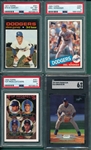 1971-99 Lot of (4) Dodgers Rookies W/ 71T Garvey PSA