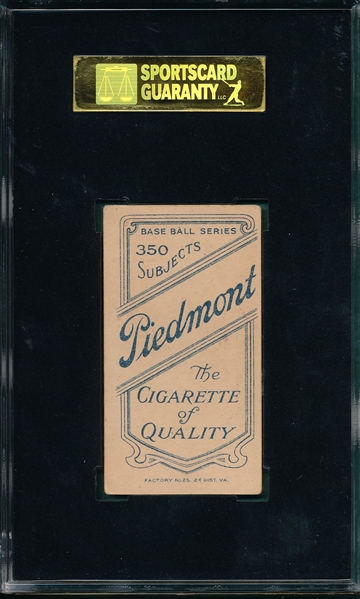 1909-1911 T206 Lentz Piedmont Cigarettes SGC 60 *Southern League*
