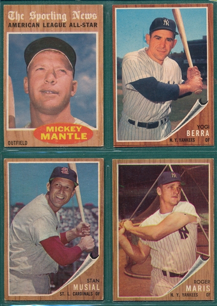 1962 Topps Baseball Partial Set (588/598 Cards) 