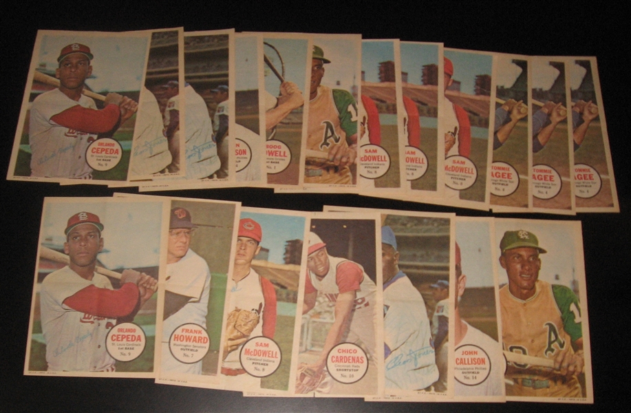 1967 Topps Pin Ups Lot of (29) W/ Clemente & Mays 