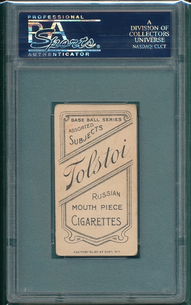 1909-1911 T206 Sharpe Tolstoi Cigarettes PSA 3 