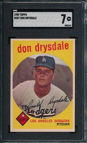 1959 Topps #387 Don Drysdale SGC 7