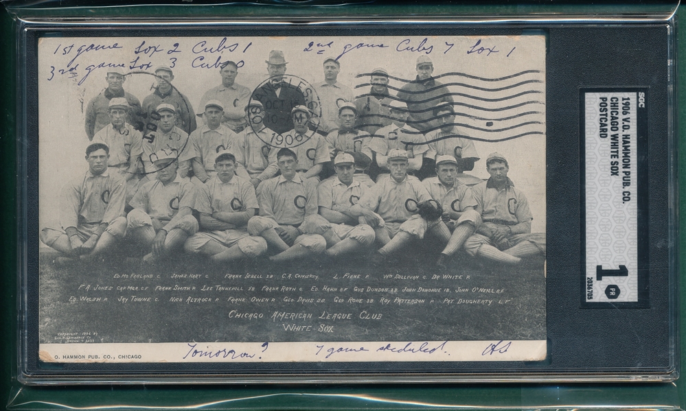 1906 V. O. Hammon PC, White Sox, SGC 1