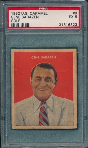 1932 U. S. Caramel #9 Gene Sarazen PSA 5
