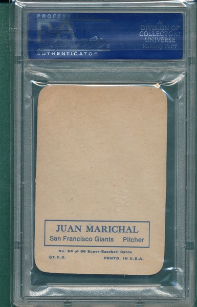 1969 Topps Super #64 Juan Marichal PSA 8