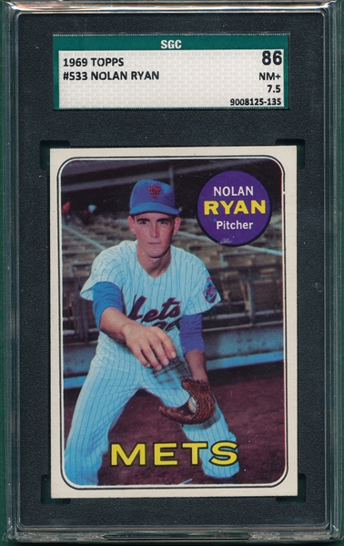 1969 Topps #533 Nolan Ryan SGC 86