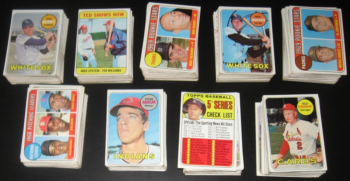 1969 Topps Baseball Lot of (457) W/ Mantle