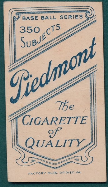 1909-1911 T206 Downey, Fielding, Piedmont Cigarettes
