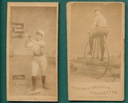 1887 Virginia Brights Girls 1st Base & Cyclist, Lot of (2)