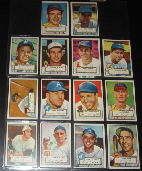 1952 Topps Lot of (50) W/ #215 Bauer