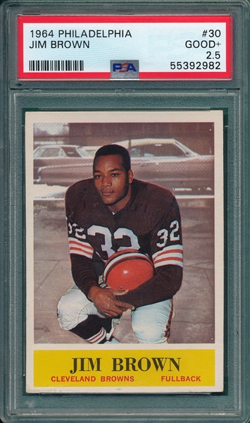 1964 Philadelphia #30 Jim Brown PSA 2.5