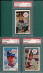 1970 Kelloggs #9, #70 & #52 Kaline, Lot of (3) PSA 8
