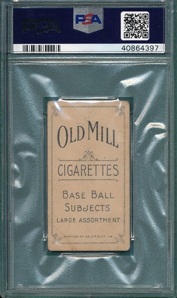 1909-1911 T206 Tannehill, Jesse, Old Mill Cigarettes PSA 3.5