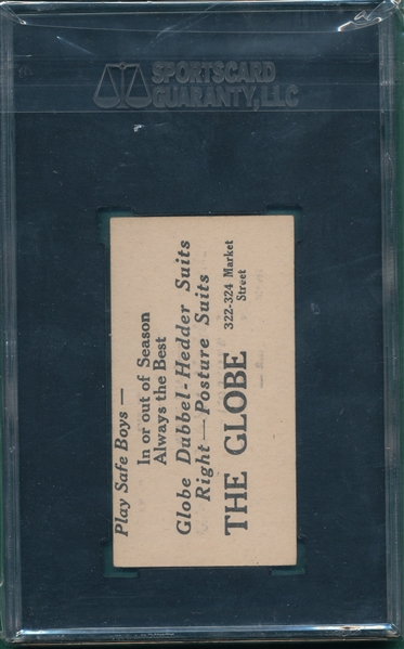 1916 M101-4 #81 Buck Herzog The Globe Stores SGC Authentic
