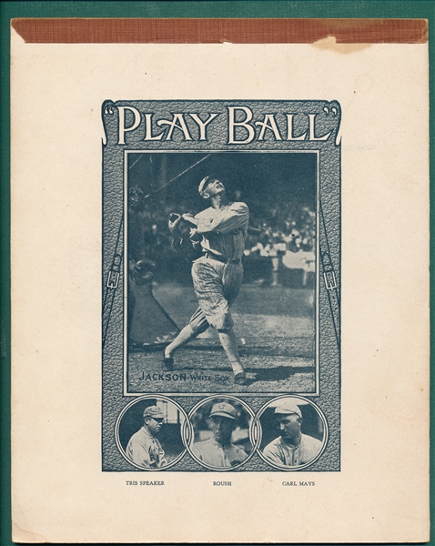 1910s Play Ball Notebook W/ Joe Jackson