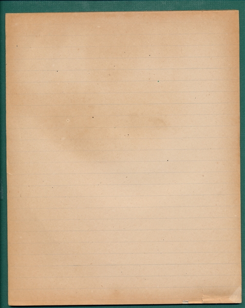 1910s Play Ball Notebook W/ Joe Jackson