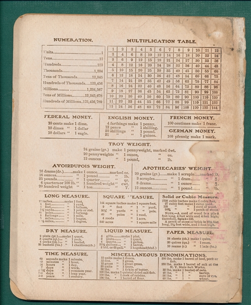 1907 Base Ball Stars Notebook W/ Tris Speaker