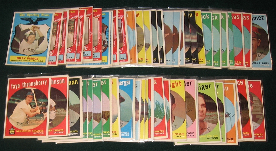1959 Topps Lot of (60) High Numbers W/ #509 Cash, Rookie