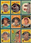 1959 Topps Lot of (9) W/ #478 Clemente