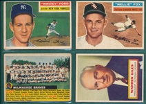 1956 Topps Lot of (4) W/ Ford