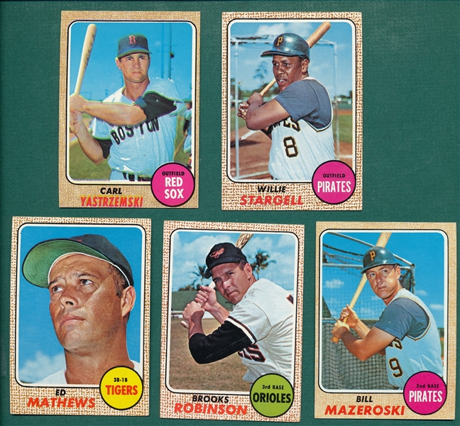 1968 Topps Lot of (18) W/ #50 Mays