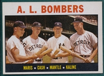 1964 Topps #331 AL Bombers W/ Maris & Mantle