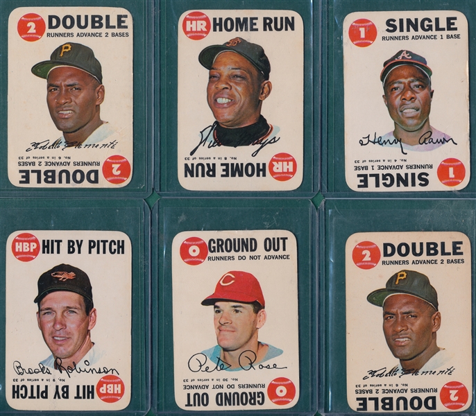 1968 Topps Game Lot of (26) W/ Aaron, Clemente (2) & Mays