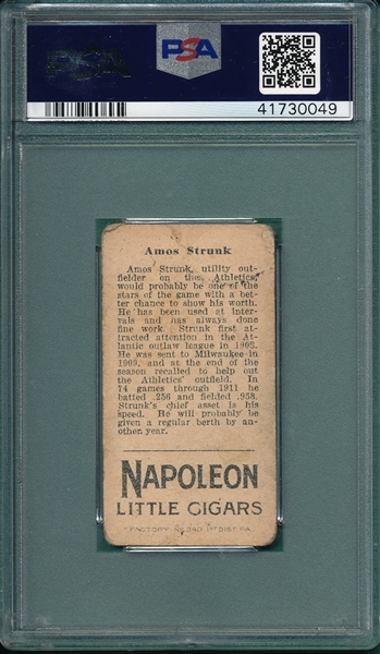 1912 T207 Strunk Napoleon Little Cigars PSA 1.5