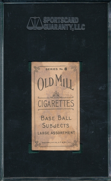 1910 T210-8 Hess Old Mill Cigarettes SGC 20
