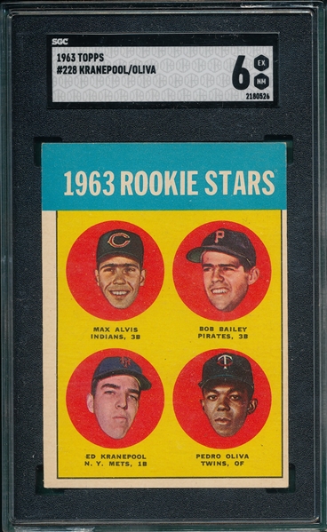 1963 Topps #228 Oliva SGC 6 *Rookie*