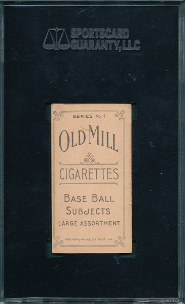 1910 T210-1 Sweeney Old Mill Cigarettes SGC 60